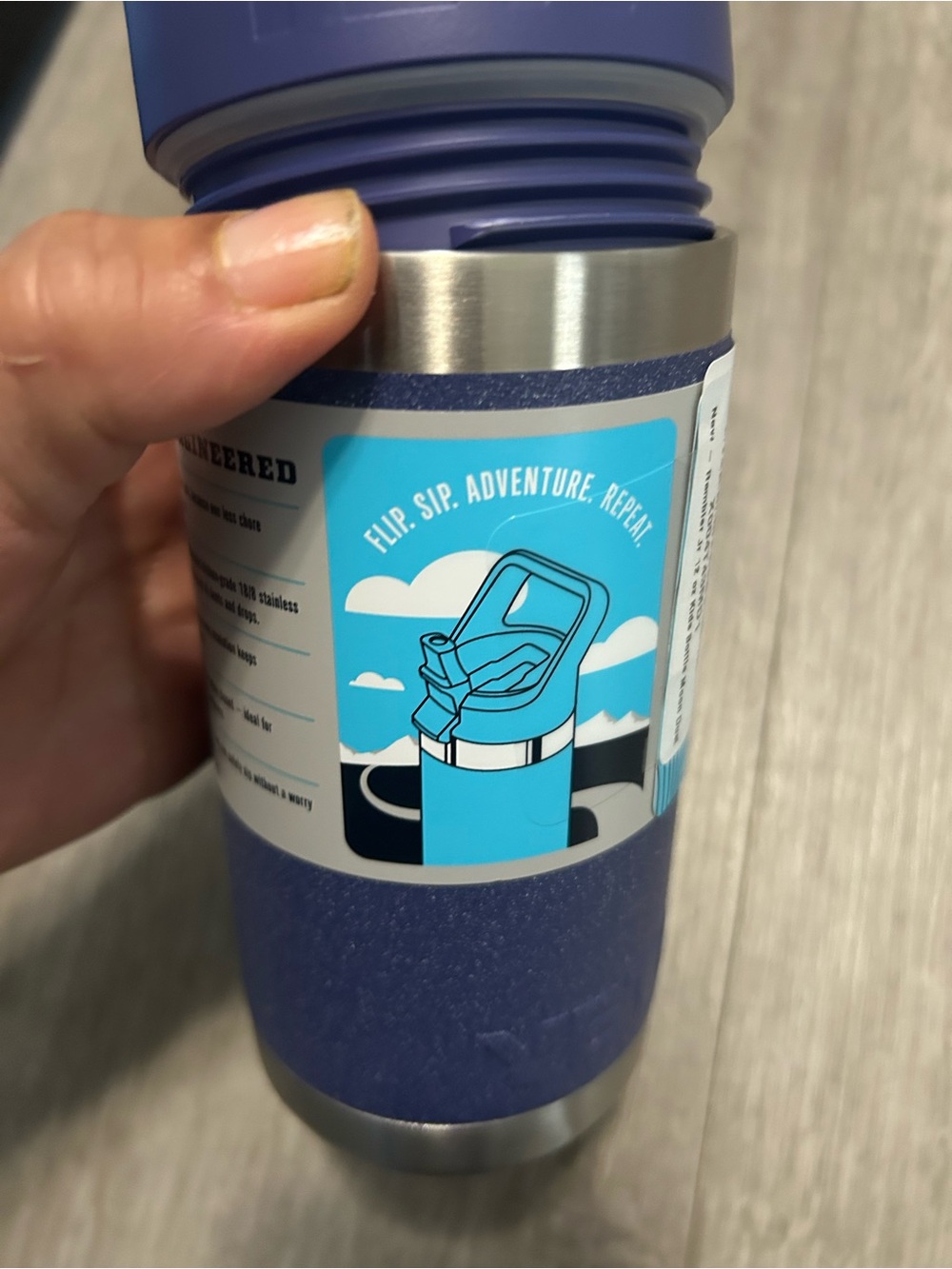 Yeti Rambler Jr Kids Bottle - Deep Purple with Stainless Accents, Brand New - Picture 2 of 4